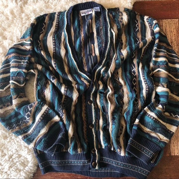 Vintage Other - Vintage | Textured Grandpa Button Cardigan